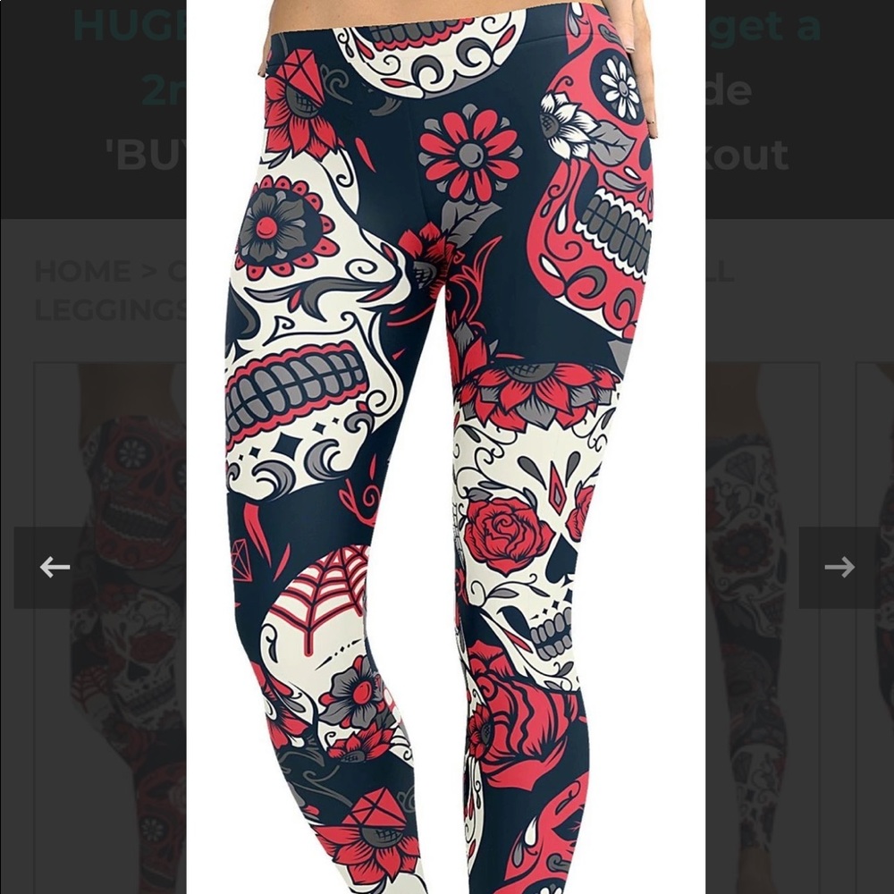 Gearbunch “Pink” Sugar Skull Leggings